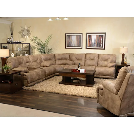 Power 6 Seat Lay Flat Reclining Sectional Seating